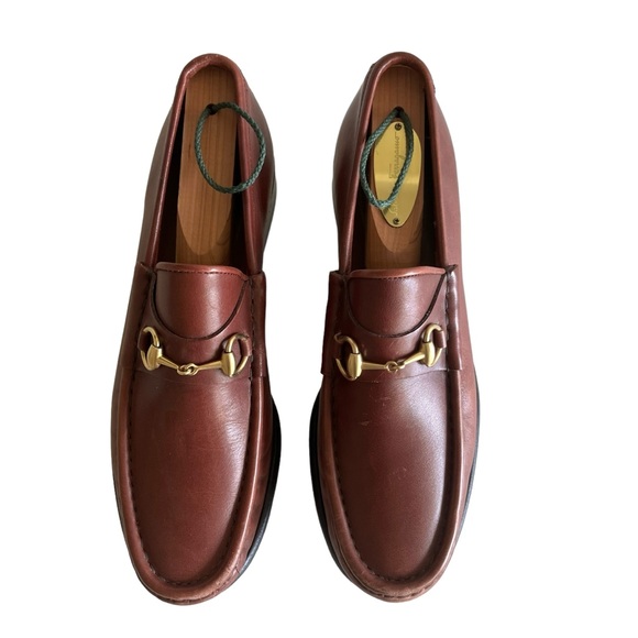 Vintage Gucci Brown Leather Horsebit Loafers - Women’s Size 7 - Picture 2 of 8